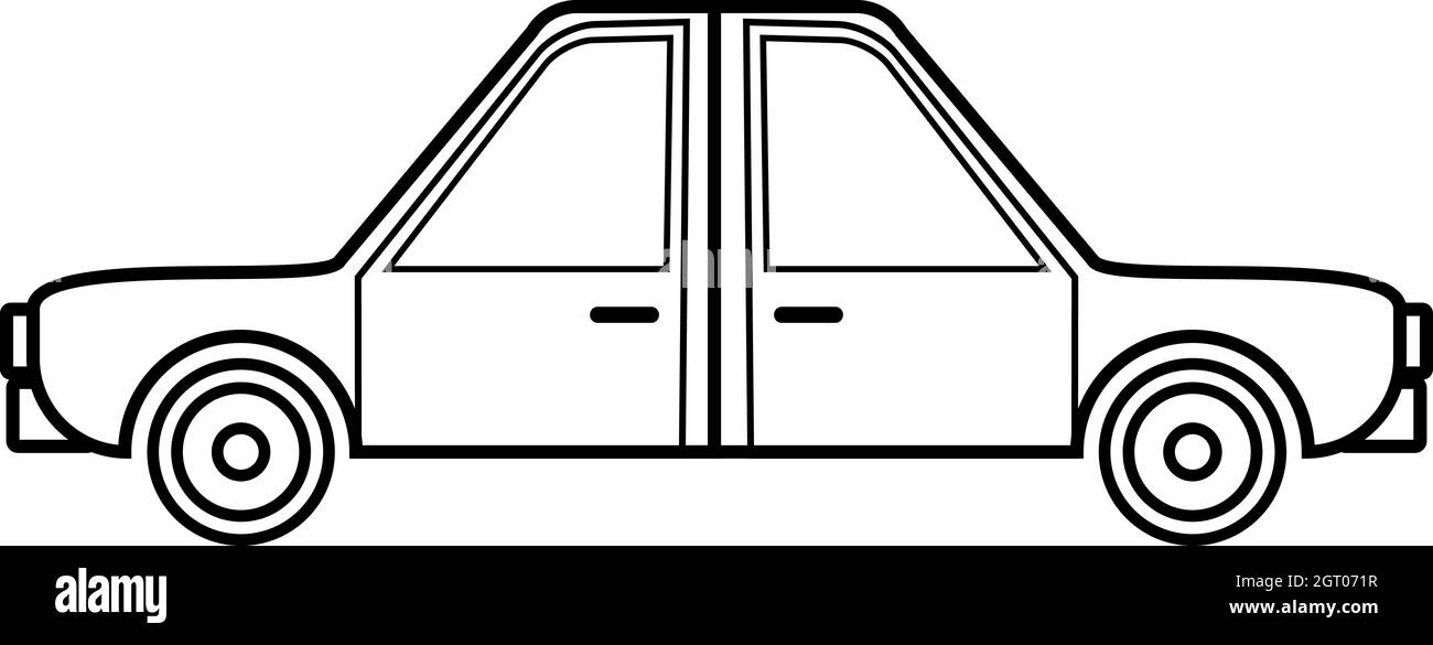 Auto-Symbol, Umriss-Stil Stock Vektor