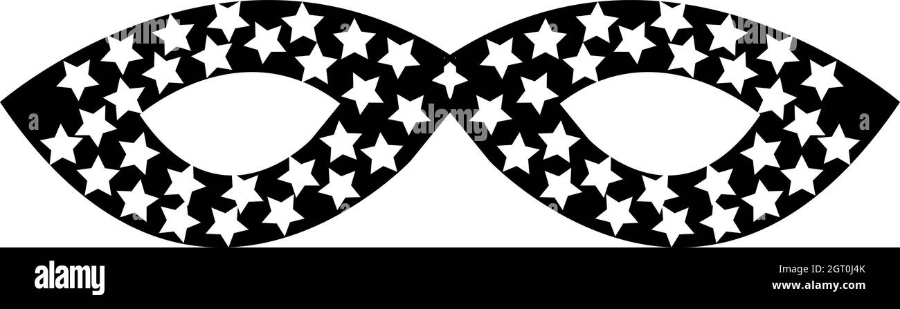 Maskensymbol, einfacher Stil Stock Vektor