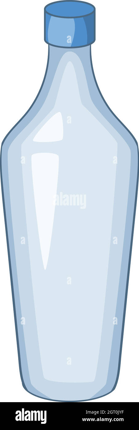 Weiße Flasche Symbol, Cartoon Stil Stock Vektor