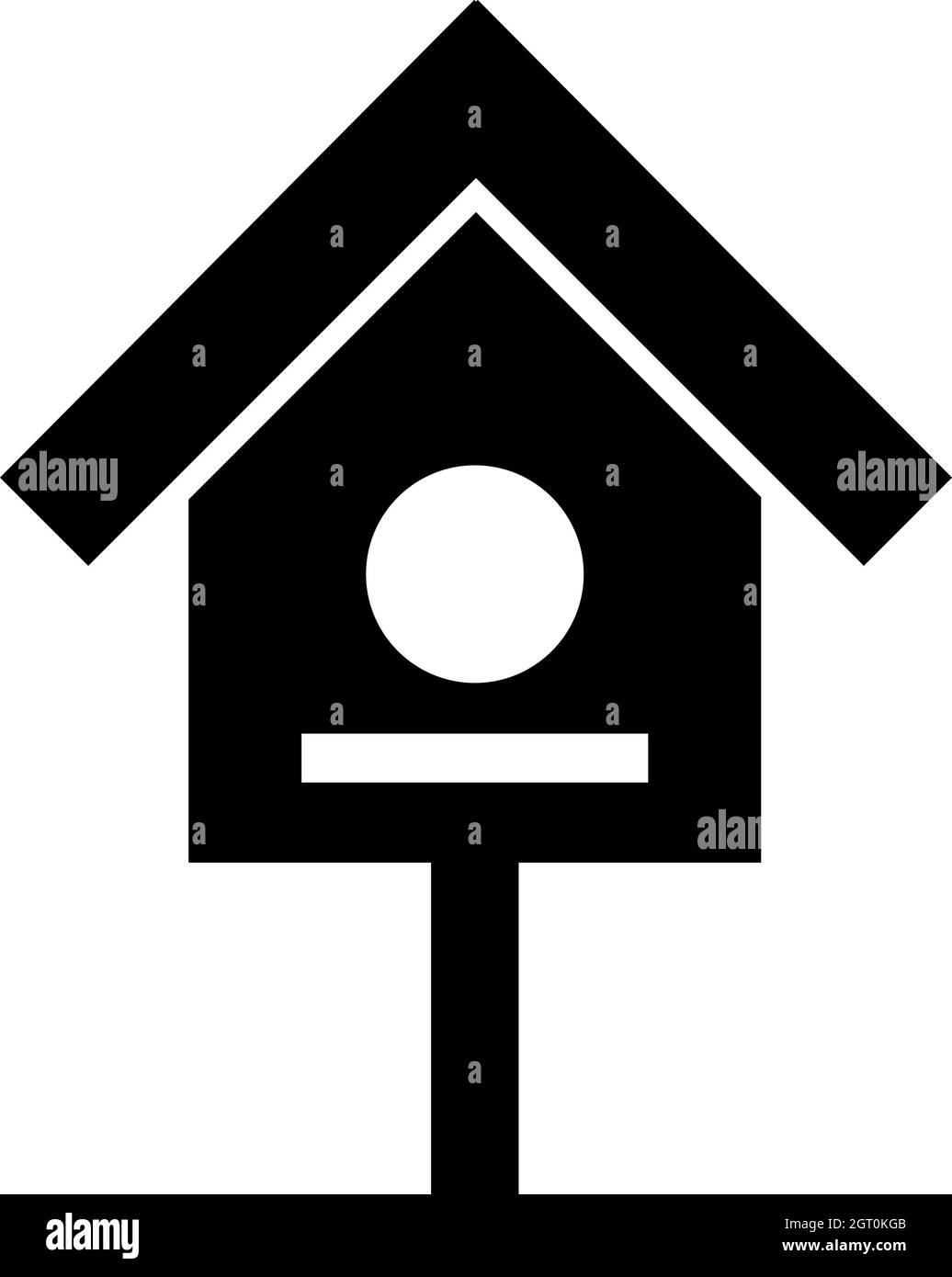 Vogelhaus-Ikone, einfacher Stil Stock Vektor