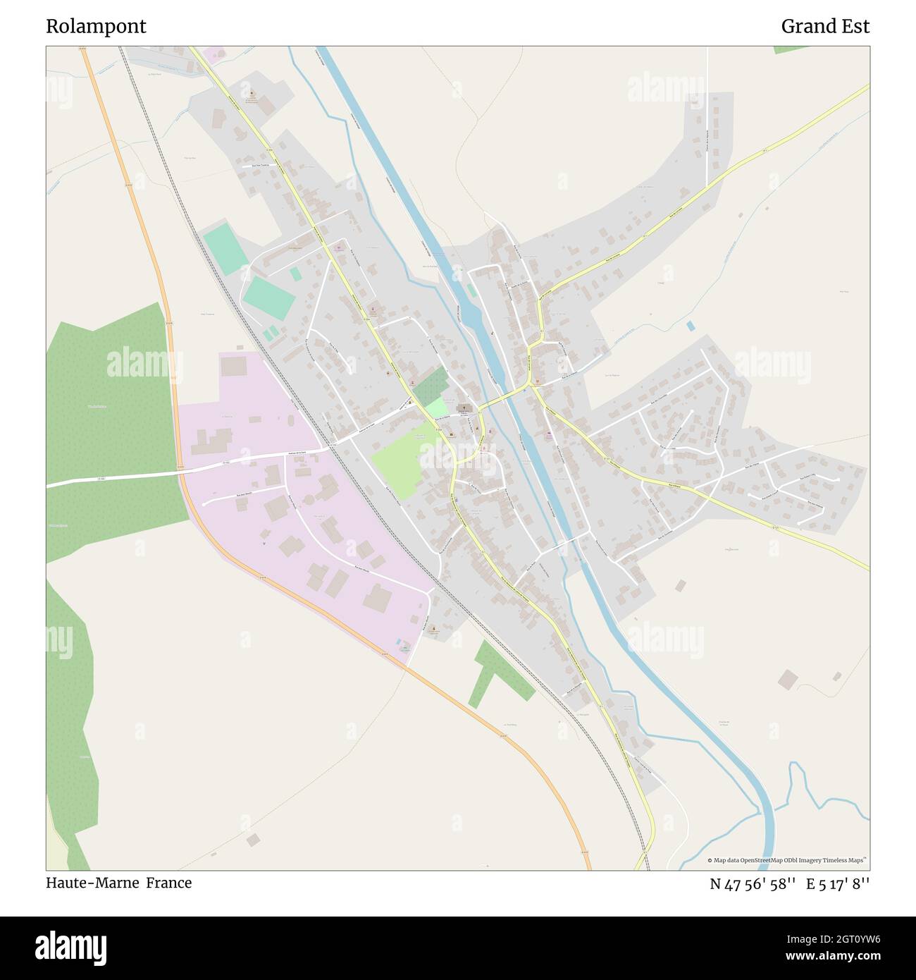 Rolampont, Haute-Marne, Frankreich, Grand Est, N 47 56' 58'', E 5 17' 8'', map, Timeless Map veröffentlicht im Jahr 2021. Reisende, Entdecker und Abenteurer wie Florence Nightingale, David Livingstone, Ernest Shackleton, Lewis and Clark und Sherlock Holmes haben sich bei der Planung von Reisen zu den entlegensten Ecken der Welt auf Karten verlassen.Timeless Maps kartiert die meisten Orte auf der Welt und zeigt die Verwirklichung großer Träume Stockfoto