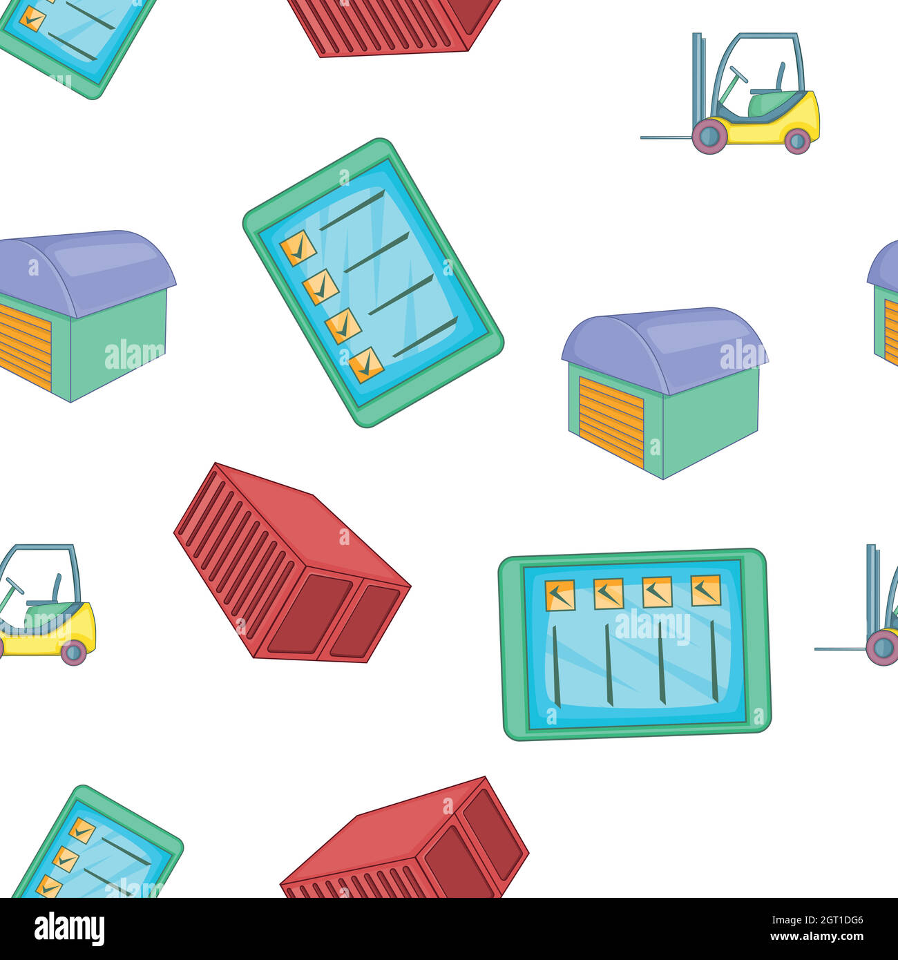 Speichern Muster, Cartoon-Stil Stock Vektor