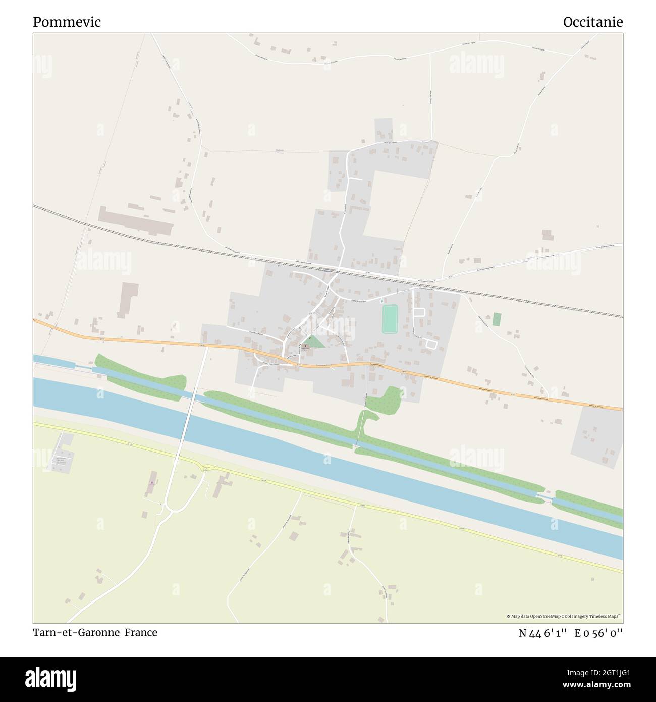 Pommevic, Tarn-et-Garonne, Frankreich, Oczitanie, N 44 6' 1'', E 0 56' 0'', map, Timeless Map veröffentlicht im Jahr 2021. Reisende, Entdecker und Abenteurer wie Florence Nightingale, David Livingstone, Ernest Shackleton, Lewis and Clark und Sherlock Holmes haben sich bei der Planung von Reisen zu den entlegensten Ecken der Welt auf Karten verlassen.Timeless Maps kartiert die meisten Orte auf der Welt und zeigt die Verwirklichung großer Träume Stockfoto