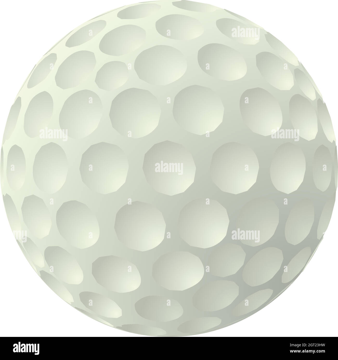 Golf Ball Symbol, Cartoon-Stil Stock Vektor