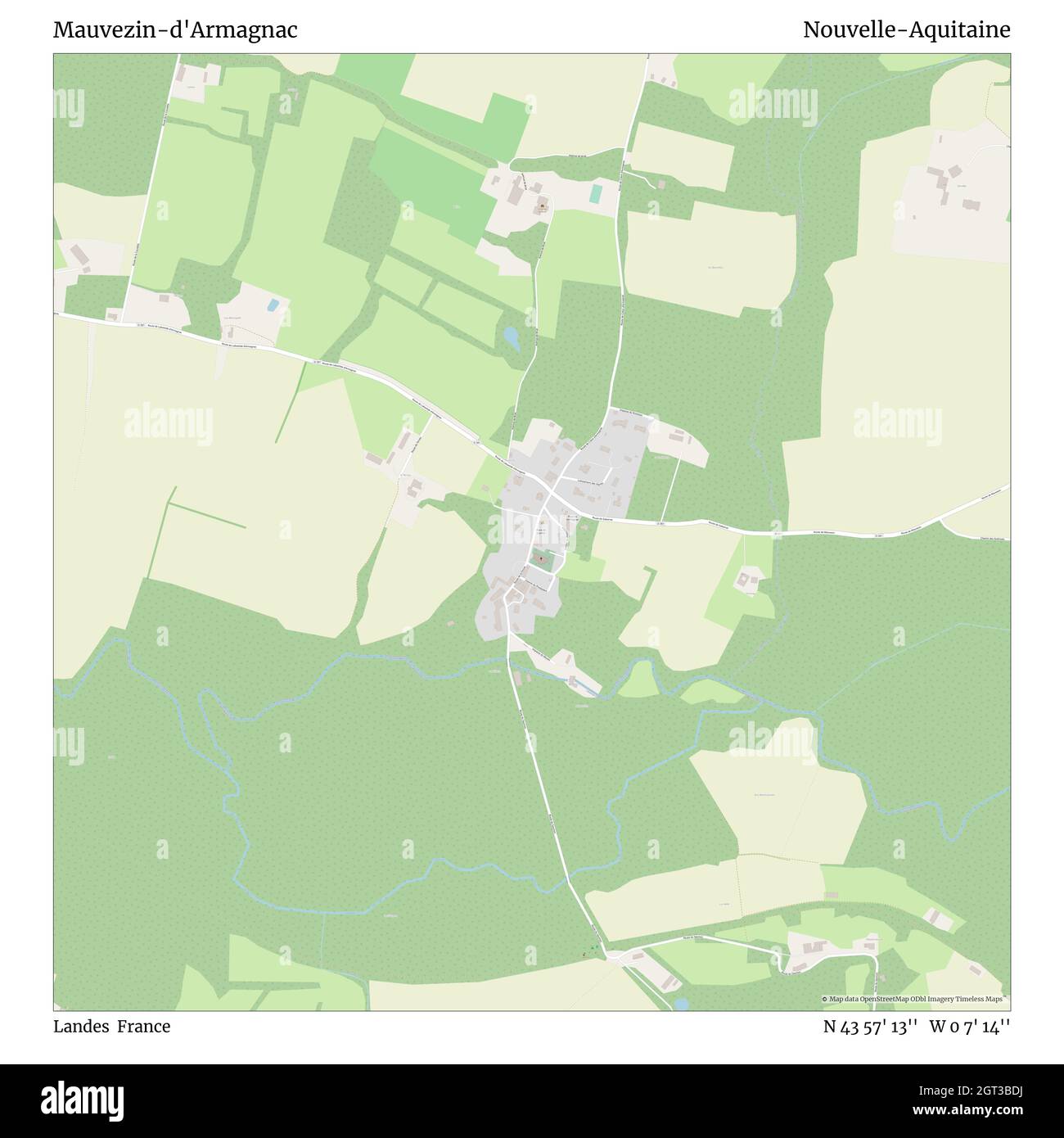 Mauvezin-d'Armagnac, Landes, France, Nouvelle-Aquitaine, N 43 57' 13 ...