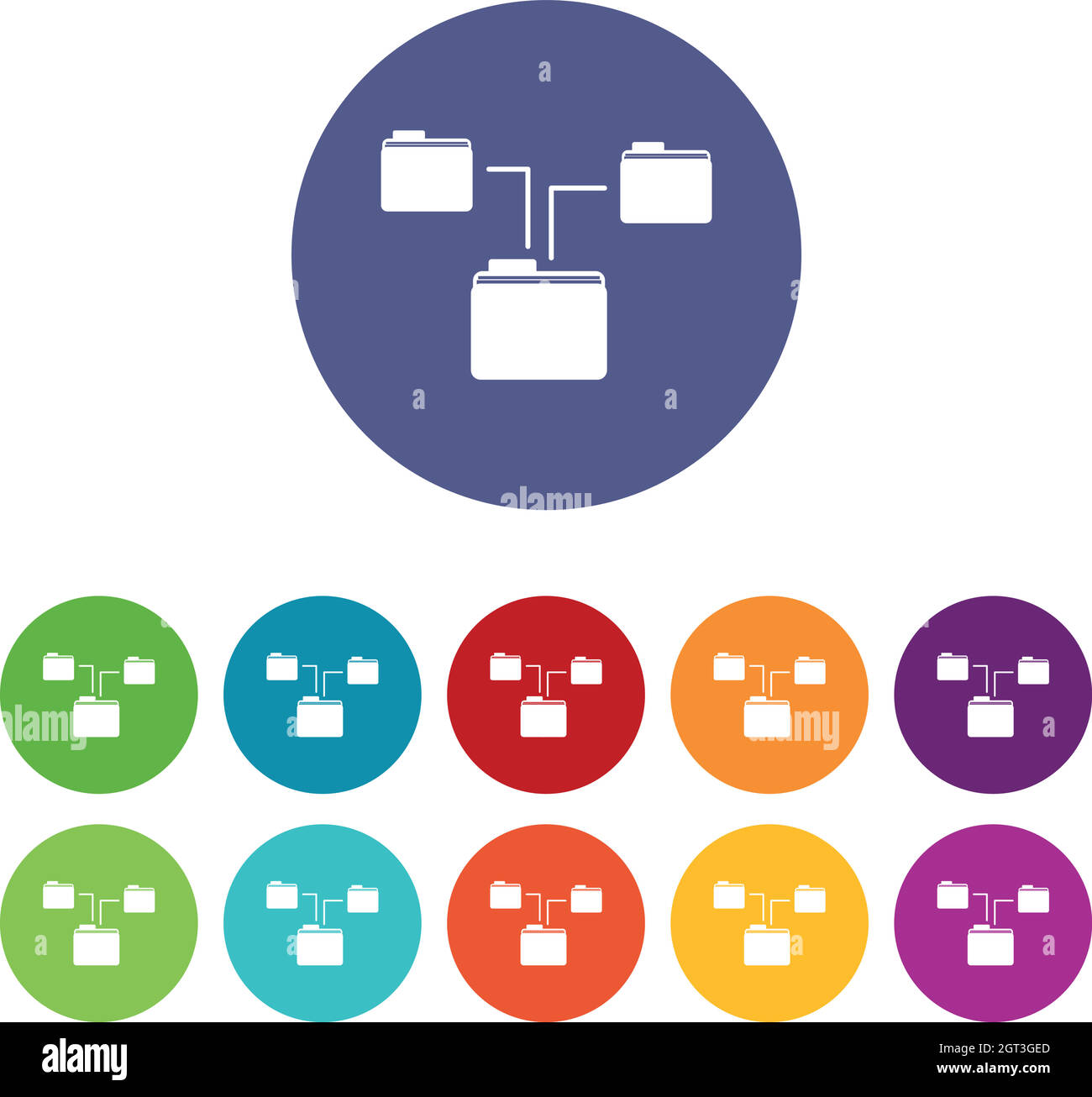 Symbole für Ordnerstruktur Stock Vektor