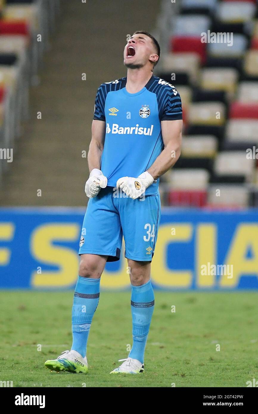 Rio de Janeiro, Brasilien, 19. September 2021. Fußballtorwart Gabriel Chapecó von Grêmio während des Spiels Flamengo x Grêmio für den brasilianischen Championsh Stockfoto