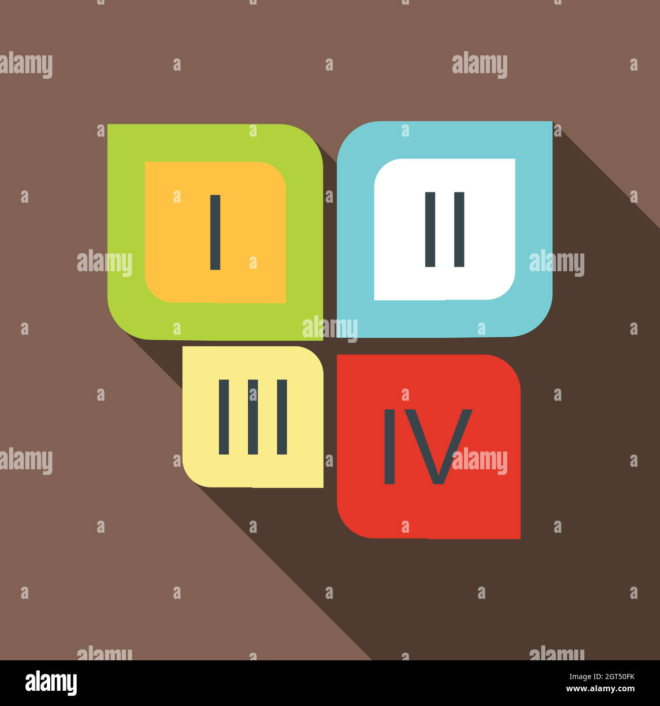 Infografik-Vorlage mit Rhombus-Symbol, flacher Stil Stock Vektor