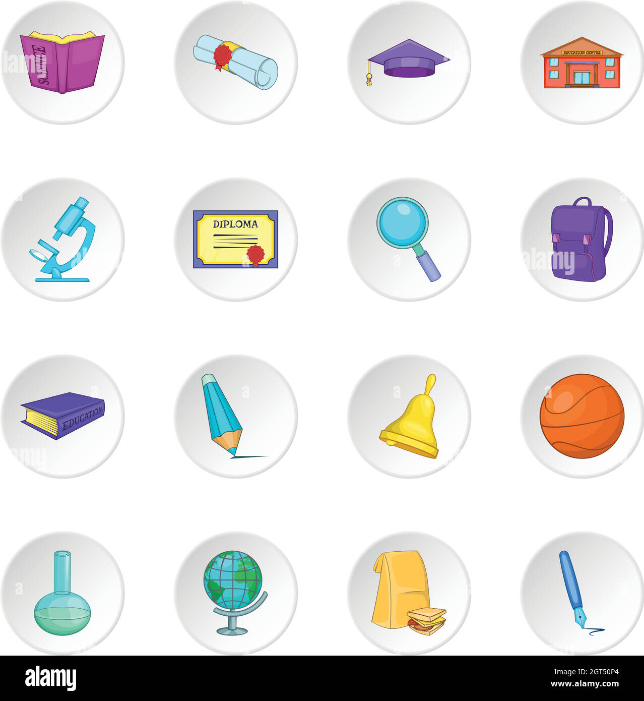 Bildung Icons set Stock Vektor