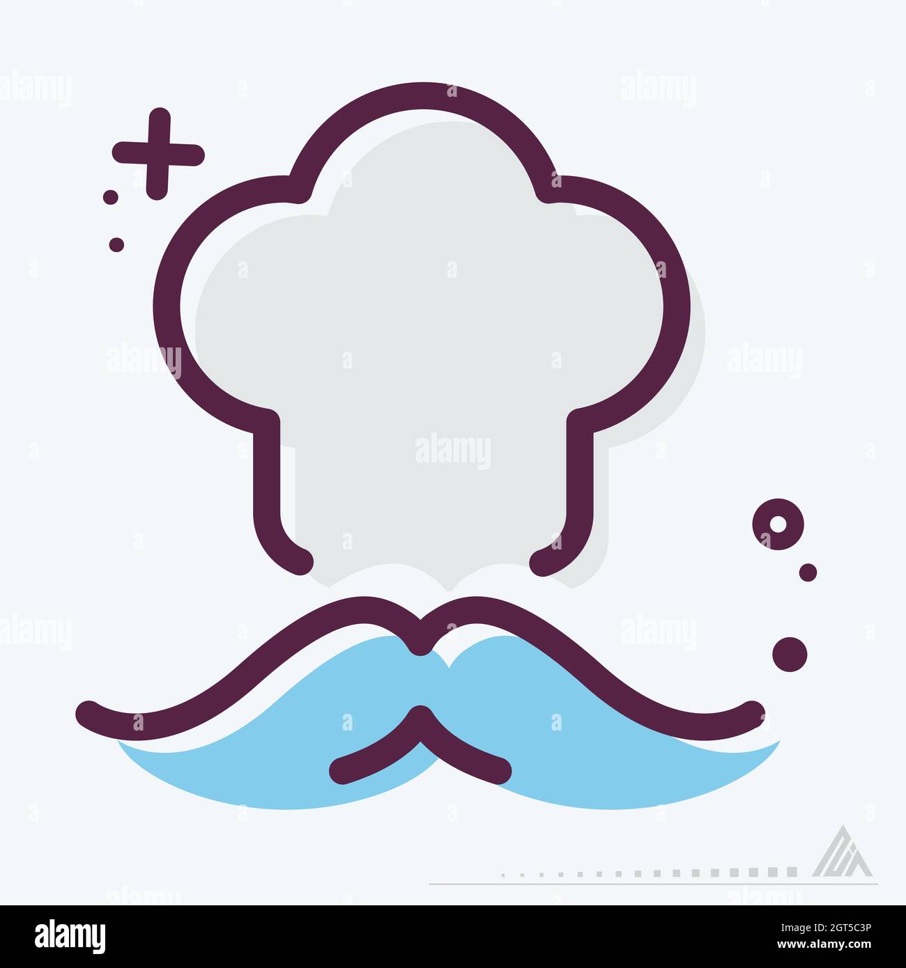 Icon Chef - MBE Syle - einfache Illustration, editierbare Kontur, Design-Vorlage Vektor, gut für Drucke, Poster, Werbung, Ankündigungen, Info GRA Stock Vektor