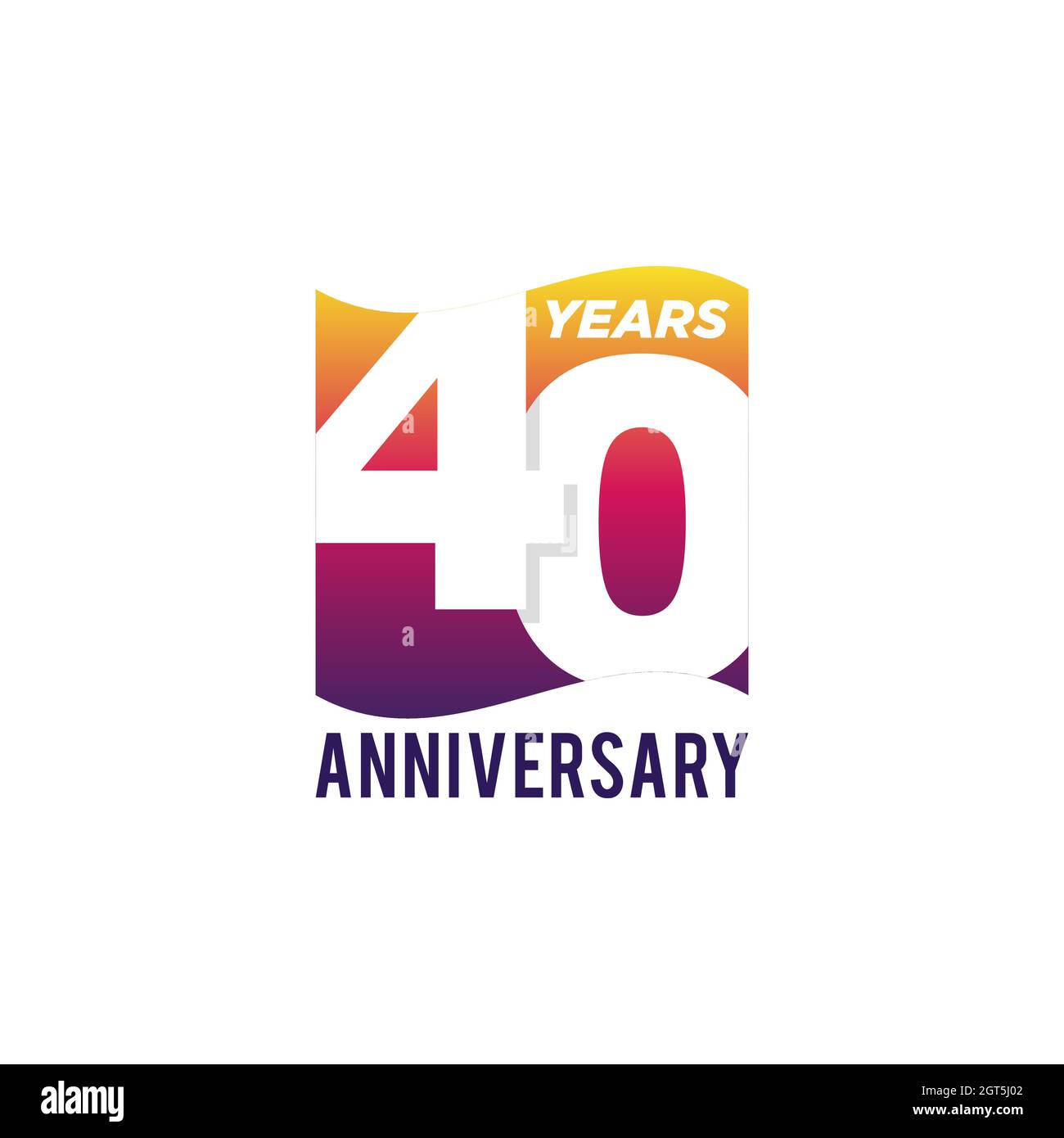 40. Ears Anniversary Vector Logo Illustration Design Template. Vektor eps 10. Stock Vektor