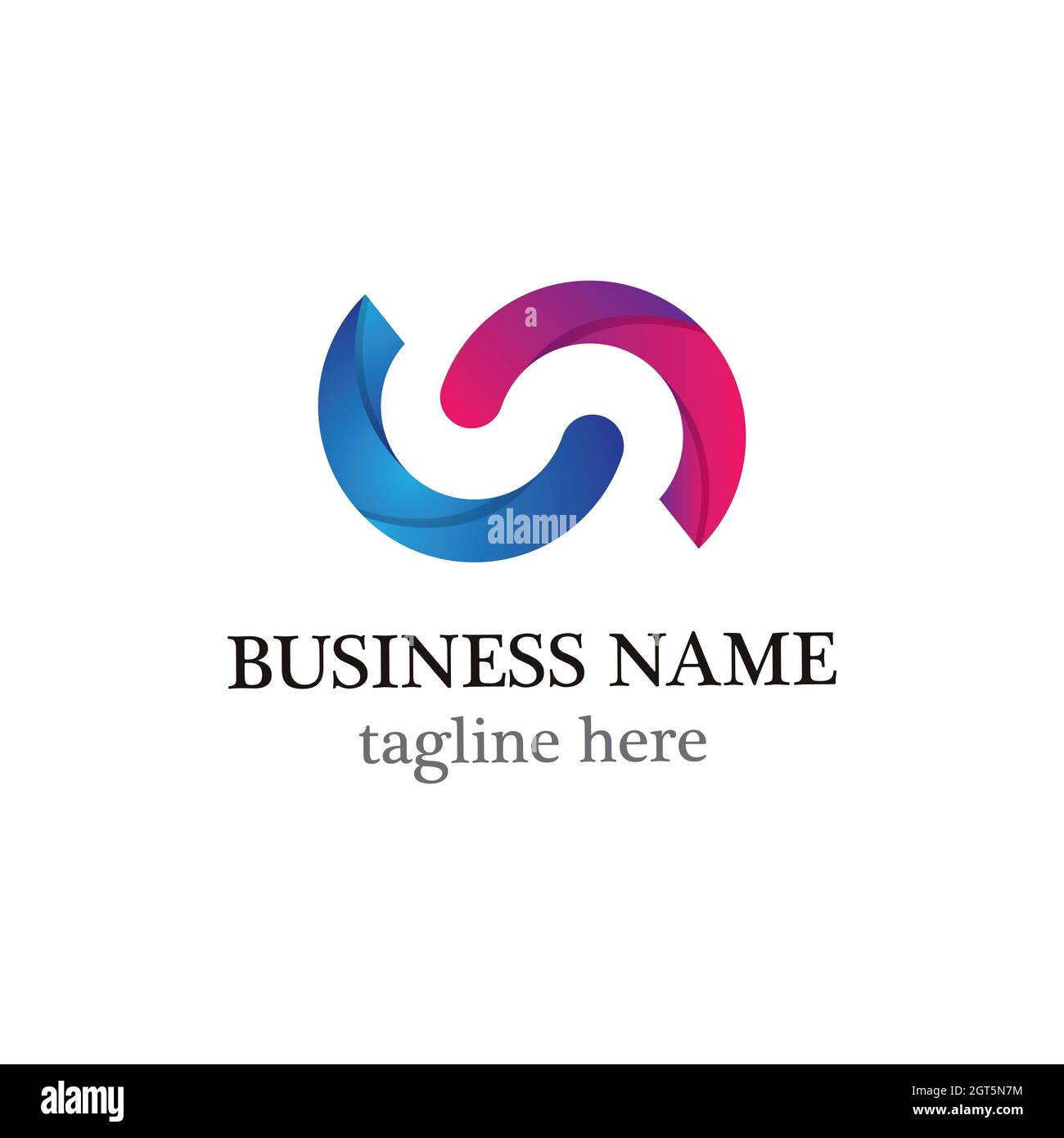 Unendlichkeit Logo Vorlage Vektor-Design Stockfoto