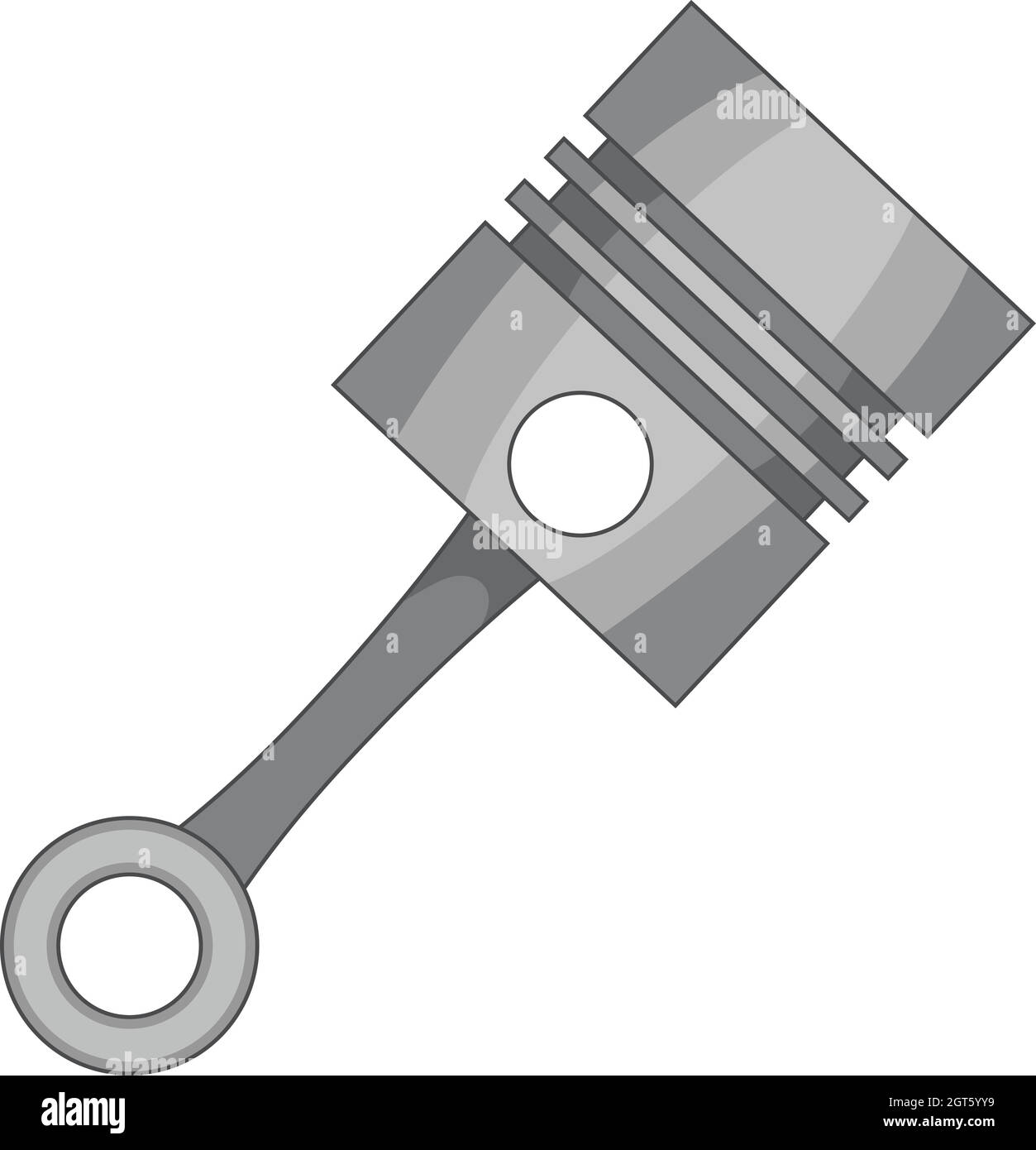 Kolben Symbol, Cartoon Stil Stock Vektor