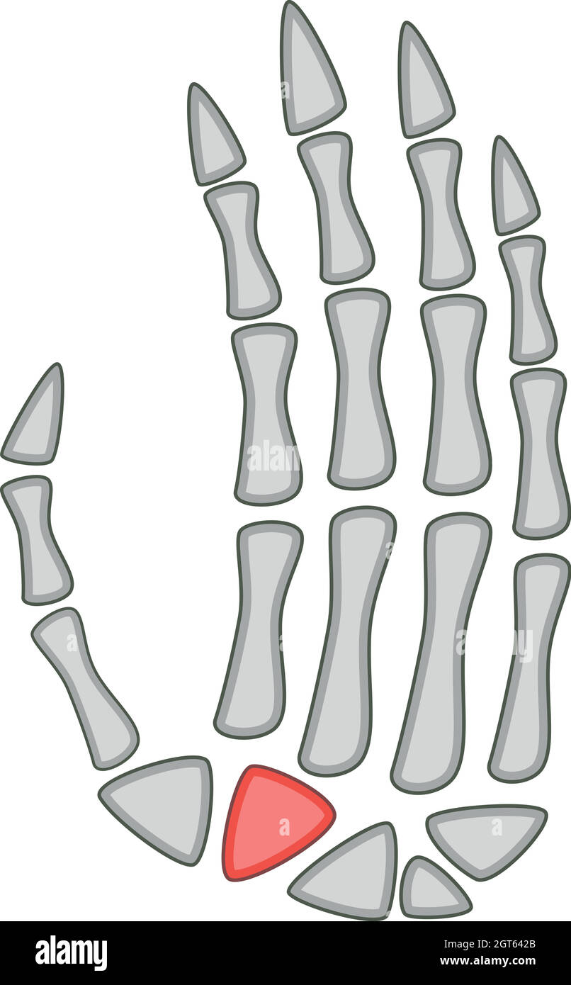 Die menschliche Anatomie hand palm Symbol, Cartoon Stil Stock Vektor