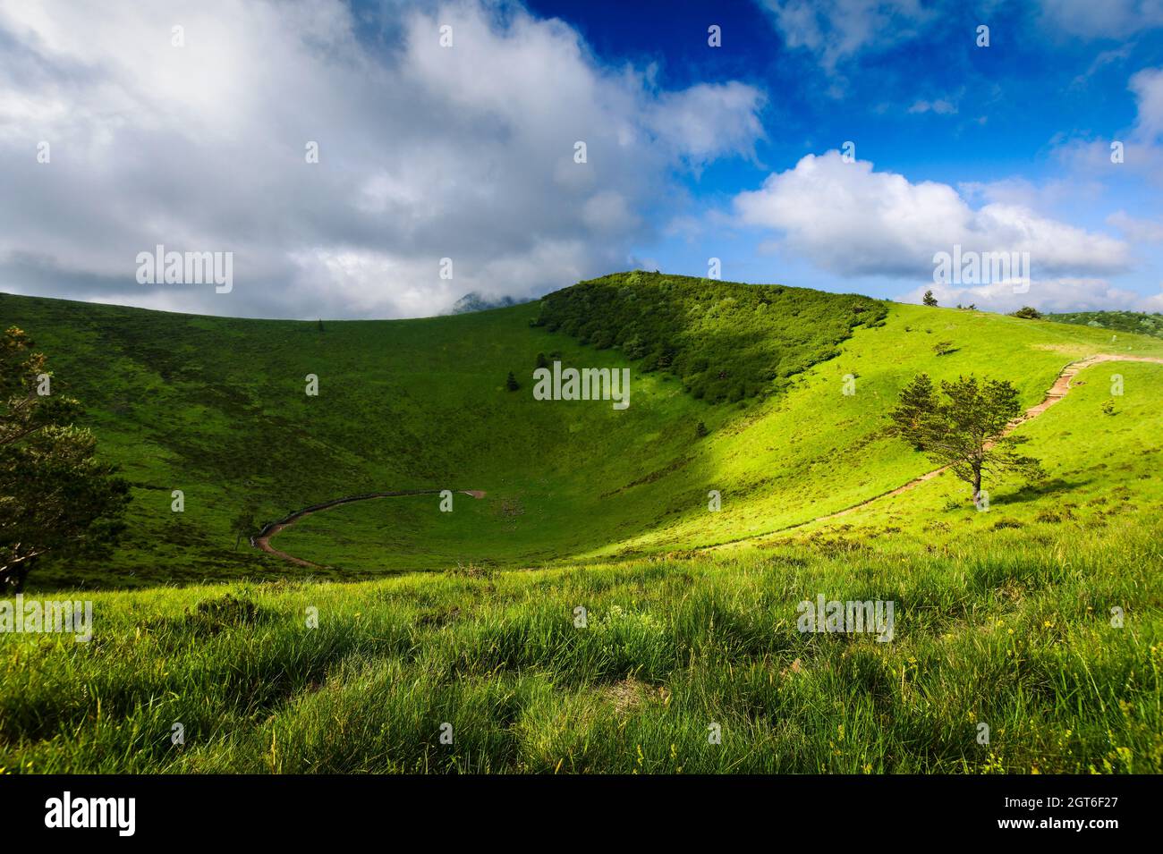 Puy Pariou, einem alten Vulkan in der Auvergne, Frankreich Stockfoto