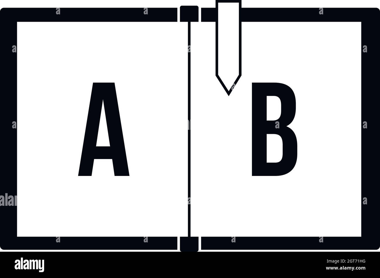 Kinder abc-Symbol, einfachen Stil Stock Vektor