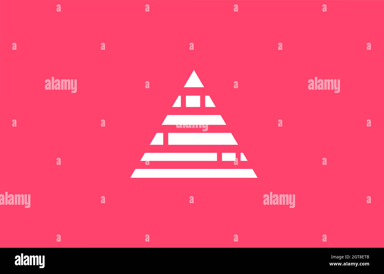 Pinker Buchstabe Ein Logo-Alphabet-Symbol mit Linienblock. Kreatives Design für Unternehmen und Unternehmen Stock Vektor