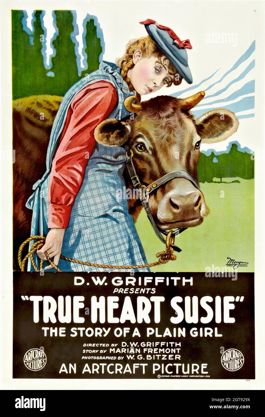Amerikanisches Filmplakat „True Heart Susie“ Stockfoto