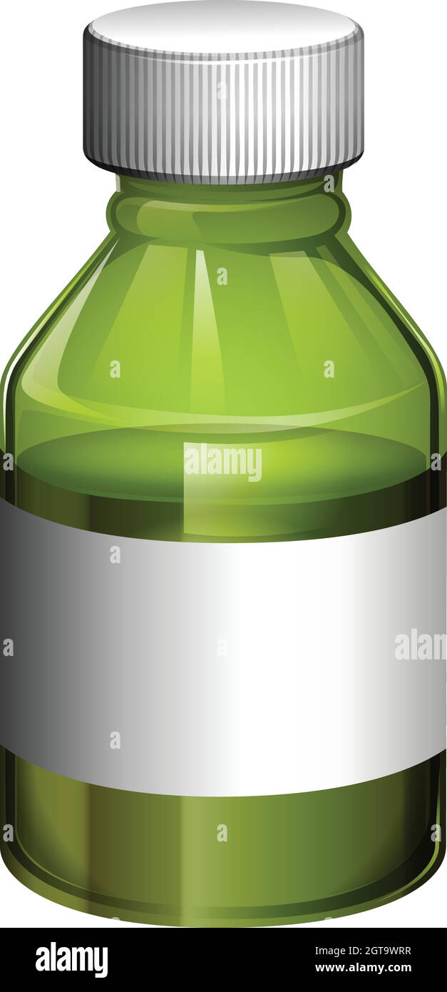 Eine medizinische Flasche mit Deckel Stock Vektor