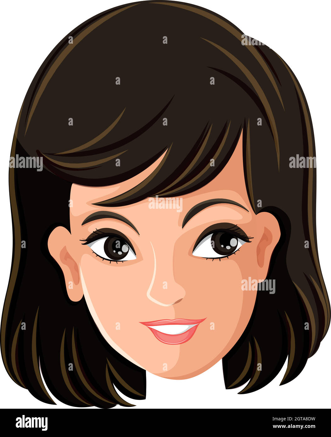 Das Gesicht einer Frau Stock Vektor