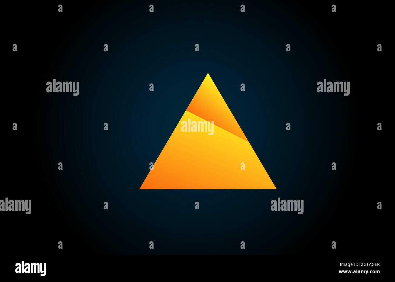 Geometrisches Alphabet Ein Buchstabenlogo für Unternehmen und Unternehmen mit gelber Farbe. Corporate Brading und Schriftzug mit futuristischem Design und Farbverlauf Stock Vektor