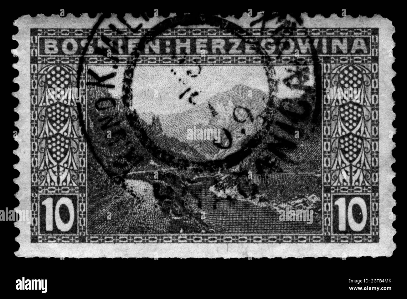 Briefmarkendruck in Bosnien, Herzegowina Stockfoto