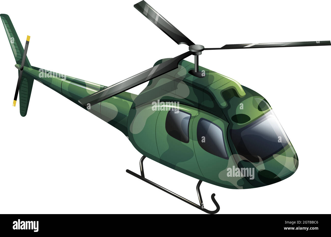 Ein Militärhubschrauber Stock Vektor