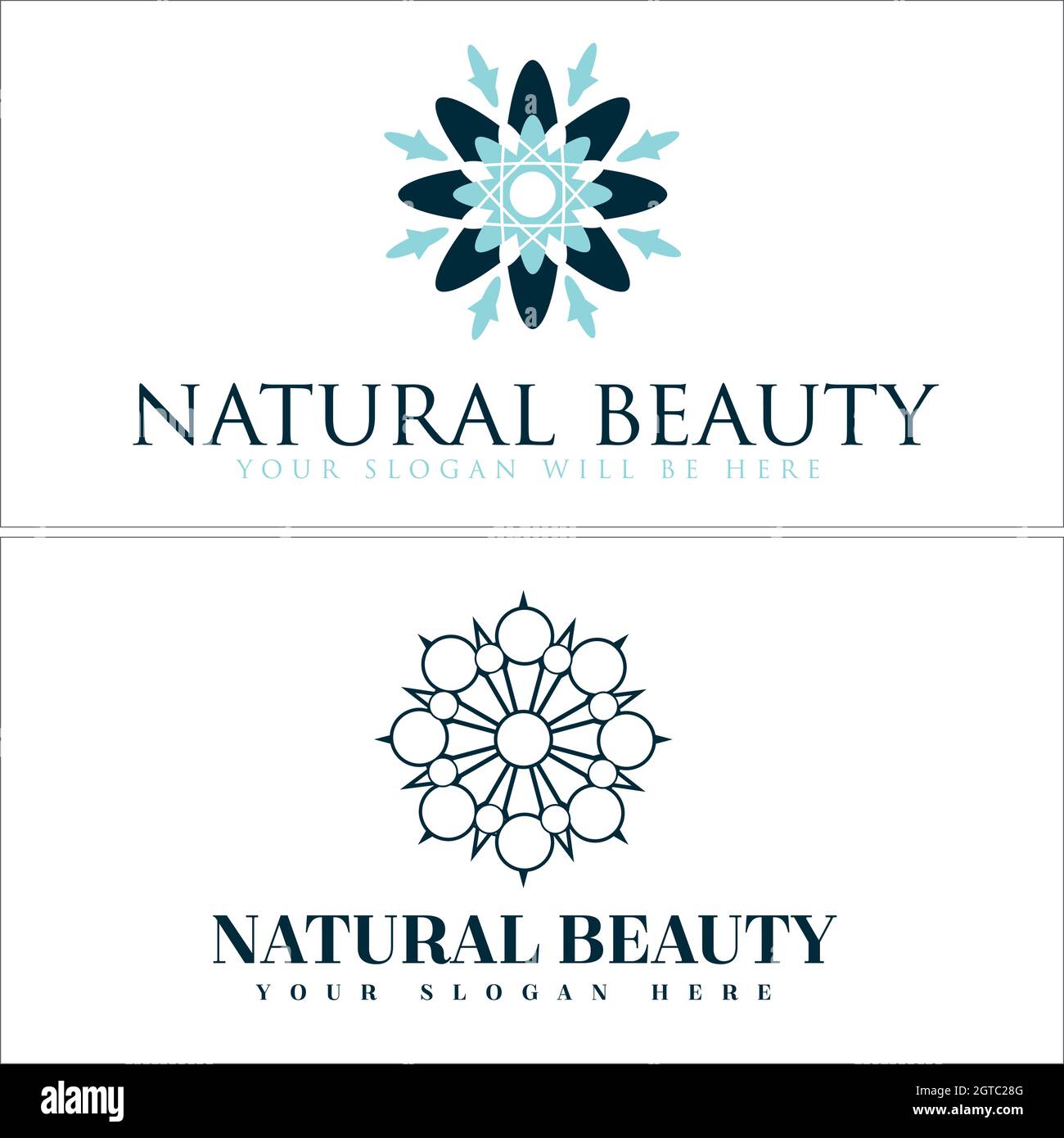 Spa ästhetische Chiropraktik Schönheit Logo-Design Stock Vektor