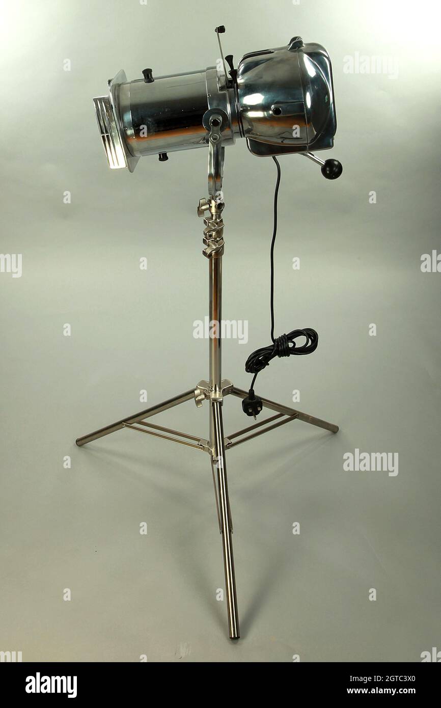 Vintage Industrial Theatre Light, Stand 1963 Hauptbühne Spotlight Stockfoto