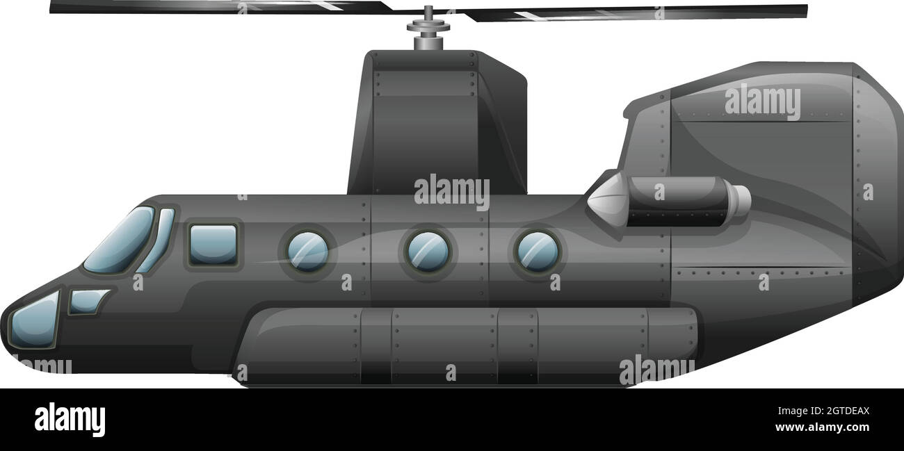 Ein grauer Hubschrauber Stock Vektor