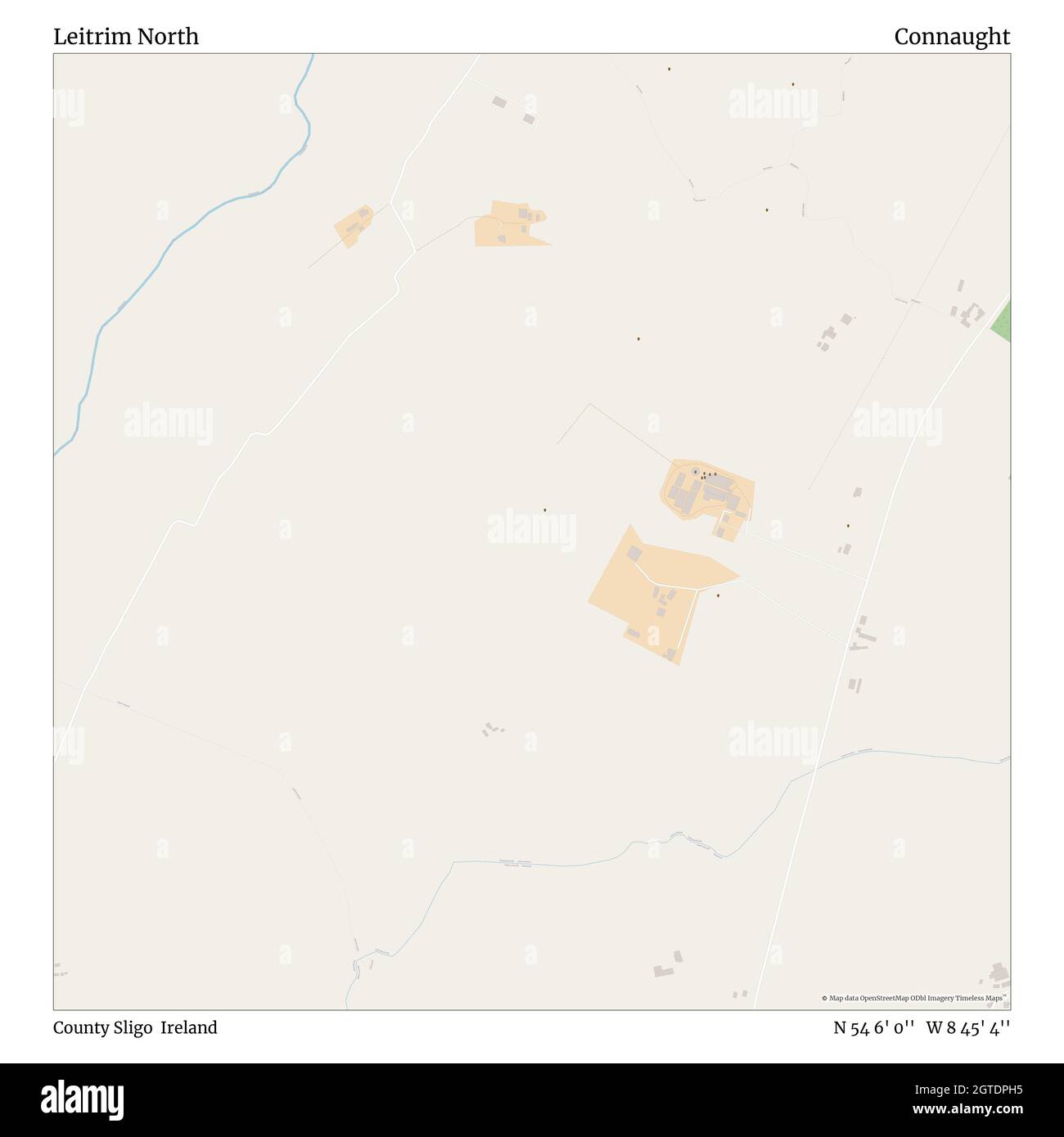 Leitrim North, County Sligo, Ireland, Connaught, N 54 6' 0'', W 8 45' 4'', map, Timeless Map veröffentlicht im Jahr 2021. Reisende, Entdecker und Abenteurer wie Florence Nightingale, David Livingstone, Ernest Shackleton, Lewis and Clark und Sherlock Holmes haben sich bei der Planung von Reisen zu den entlegensten Ecken der Welt auf Karten verlassen.Timeless Maps kartiert die meisten Orte auf der Welt und zeigt die Verwirklichung großer Träume Stockfoto