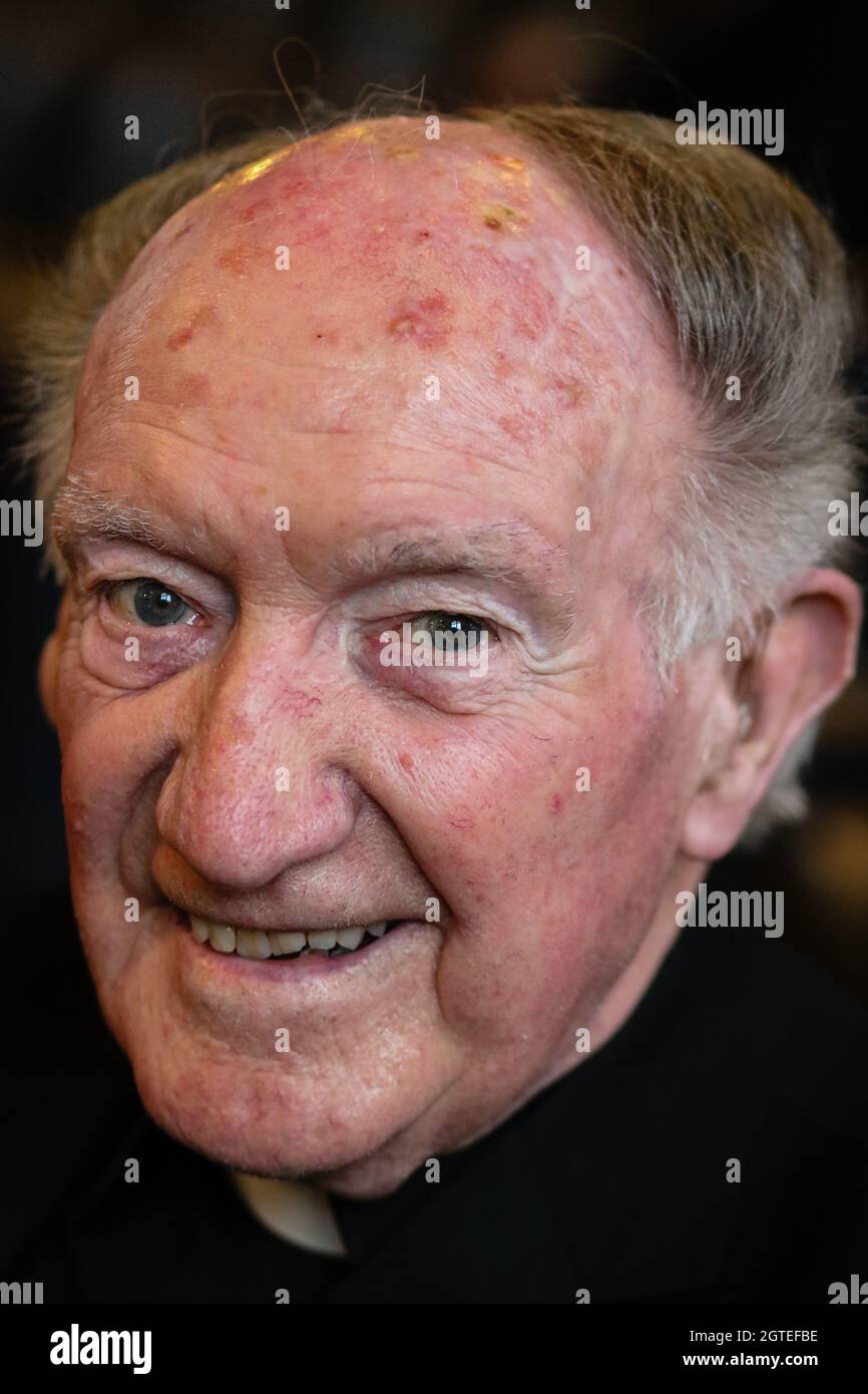 April 2018. Canon Noel Proctor MBE. Noel war Kaplan bei HMP Strangeways, dem heutigen HMP Manchester, als die Unruhen im Jahr 1990 in der Gefängniskapelle begannen. Jetzt Stockfoto