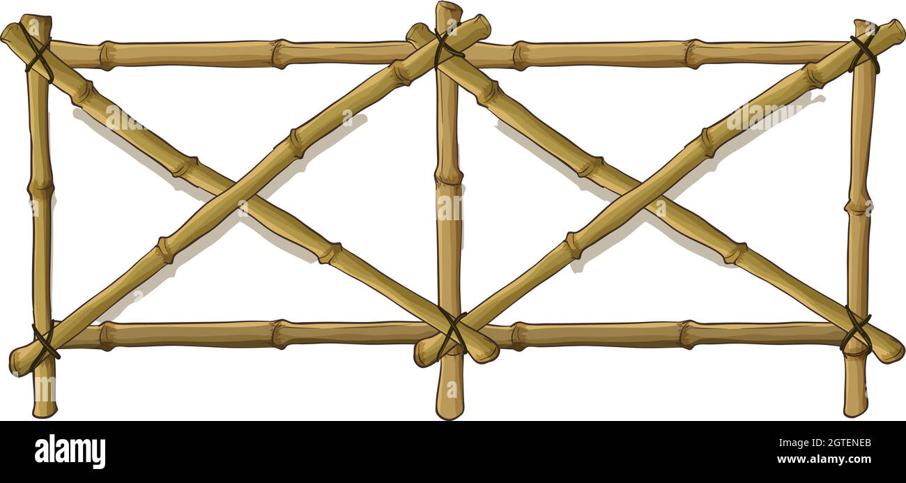 Bambuszaun Stock Vektor