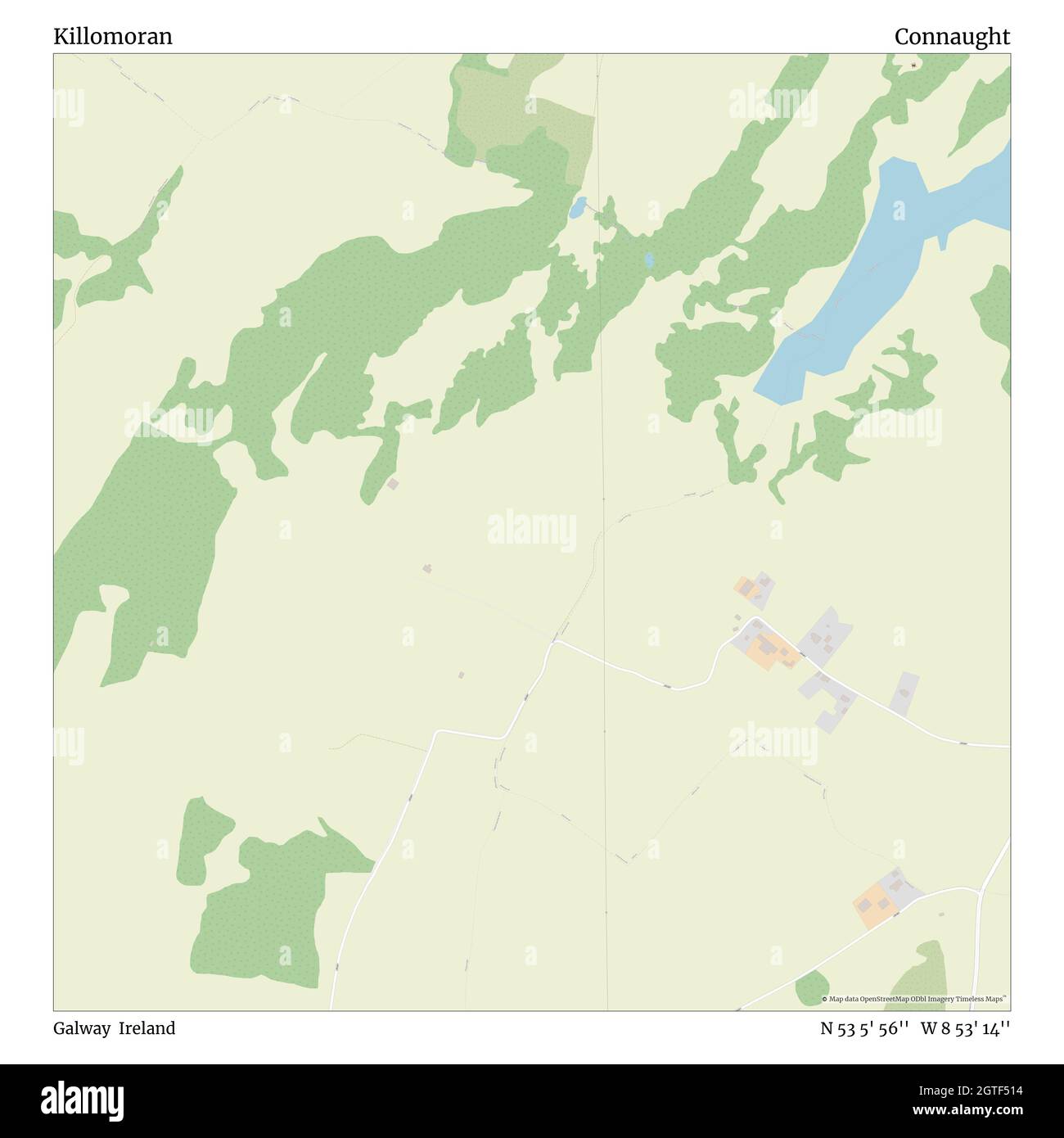 Killomoran, Galway, Irland, Connaught, N 53 5' 56'', W 8 53' 14'', map, Timeless Map veröffentlicht im Jahr 2021. Reisende, Entdecker und Abenteurer wie Florence Nightingale, David Livingstone, Ernest Shackleton, Lewis and Clark und Sherlock Holmes haben sich bei der Planung von Reisen zu den entlegensten Ecken der Welt auf Karten verlassen.Timeless Maps kartiert die meisten Orte auf der Welt und zeigt die Verwirklichung großer Träume Stockfoto