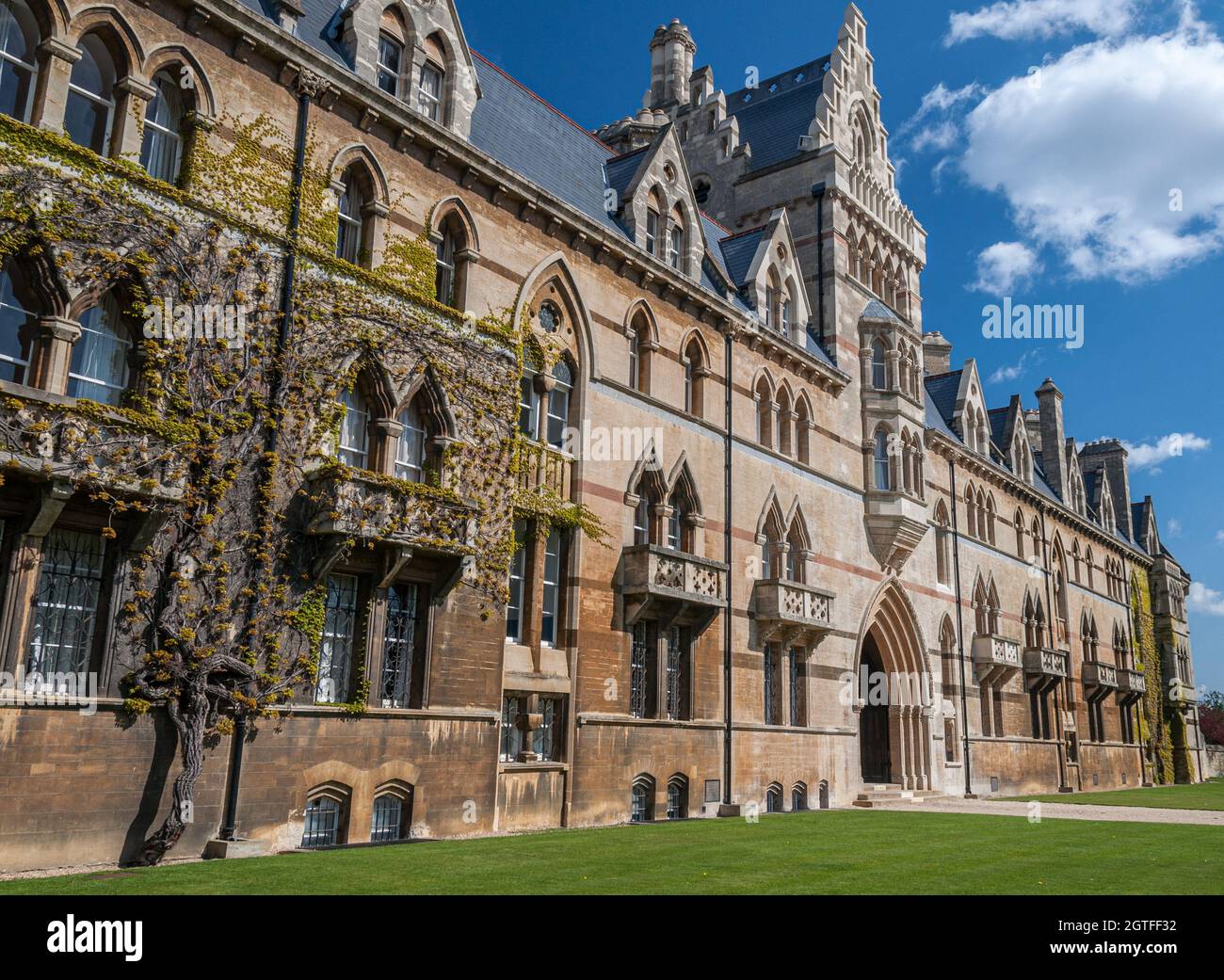 Eintritt zum Meadow Building, Christ Church College, Oxford University Stockfoto