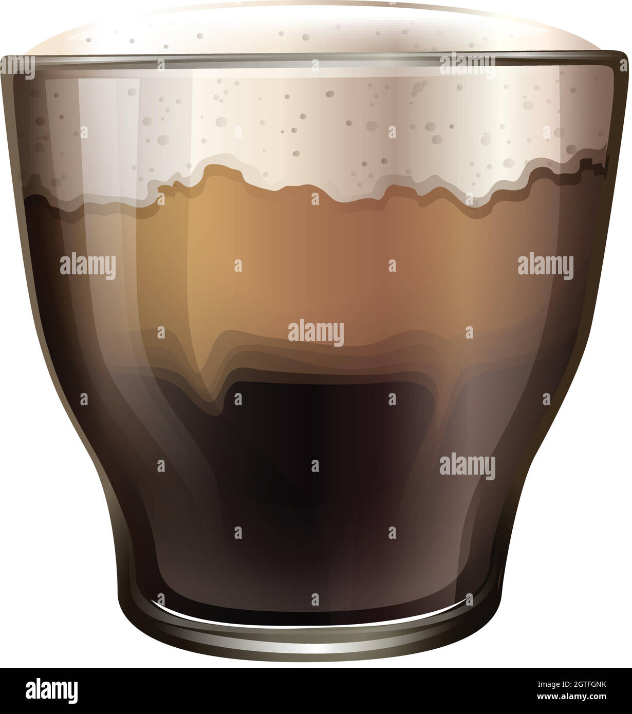 Ein Glas kalten Kaffee Stock Vektor