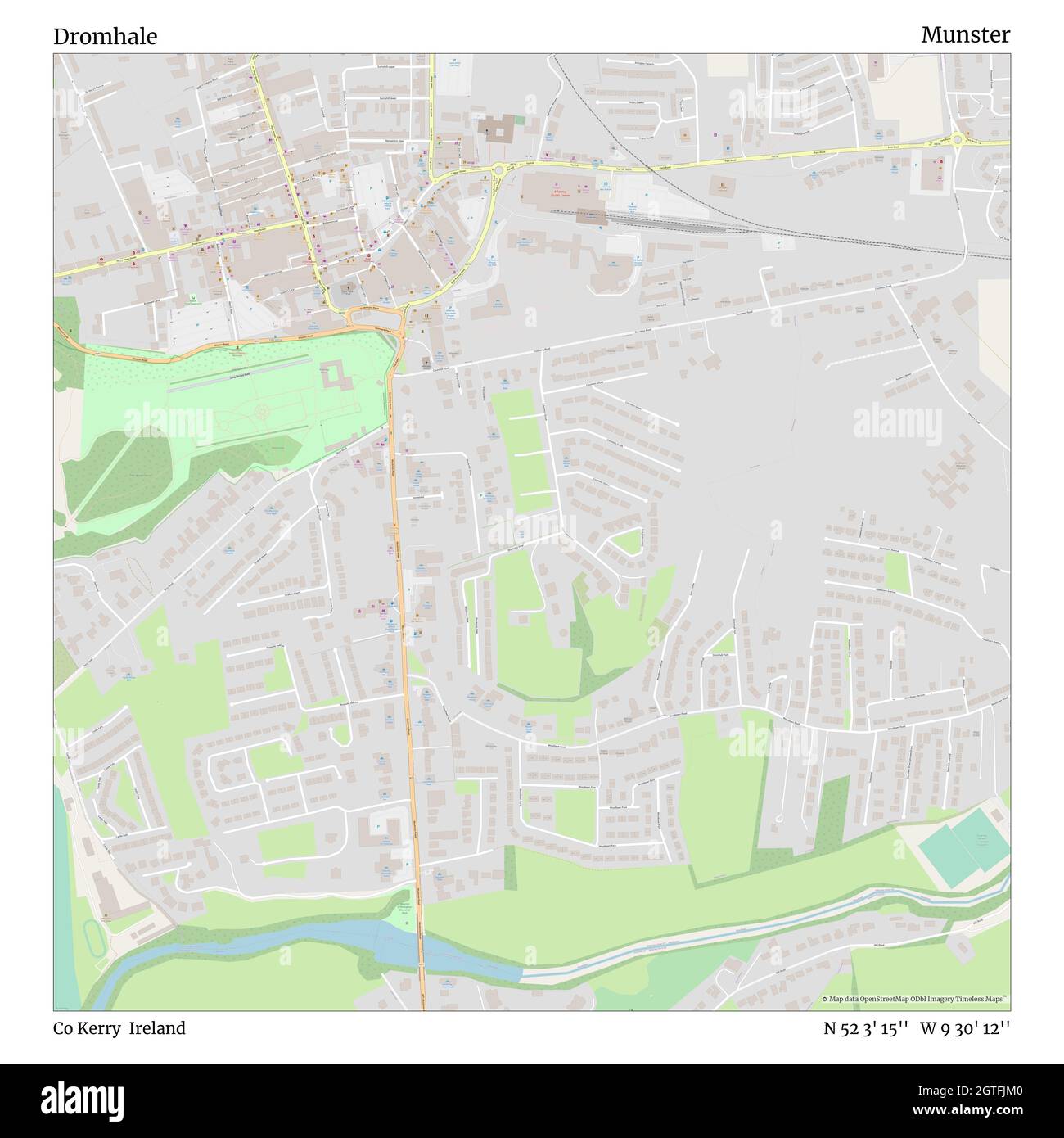 Dromhale, Co Kerry, Ireland, Munster, N 52 3' 15'', W 9 30' 12'', map, Timeless Map veröffentlicht im Jahr 2021. Reisende, Entdecker und Abenteurer wie Florence Nightingale, David Livingstone, Ernest Shackleton, Lewis and Clark und Sherlock Holmes haben sich bei der Planung von Reisen zu den entlegensten Ecken der Welt auf Karten verlassen.Timeless Maps kartiert die meisten Orte auf der Welt und zeigt die Verwirklichung großer Träume Stockfoto