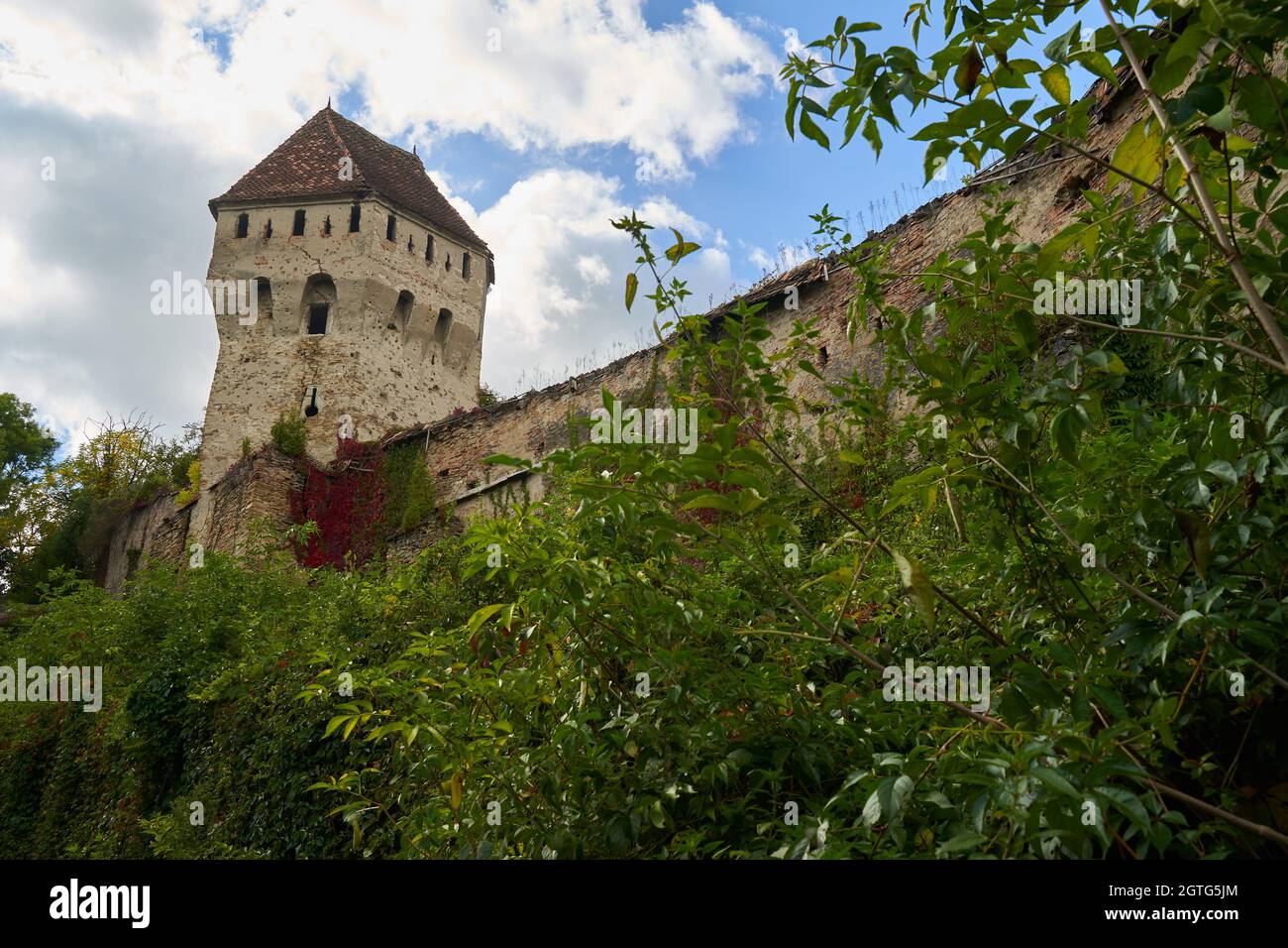 19. September 2021, Sighisoara, Rumänien: Bilder mit der einzigen bewohnten mittelalterlichen Zitadelle Europas, Sighisoara, die zum UNESCO-Weltkulturerbe gehört Stockfoto