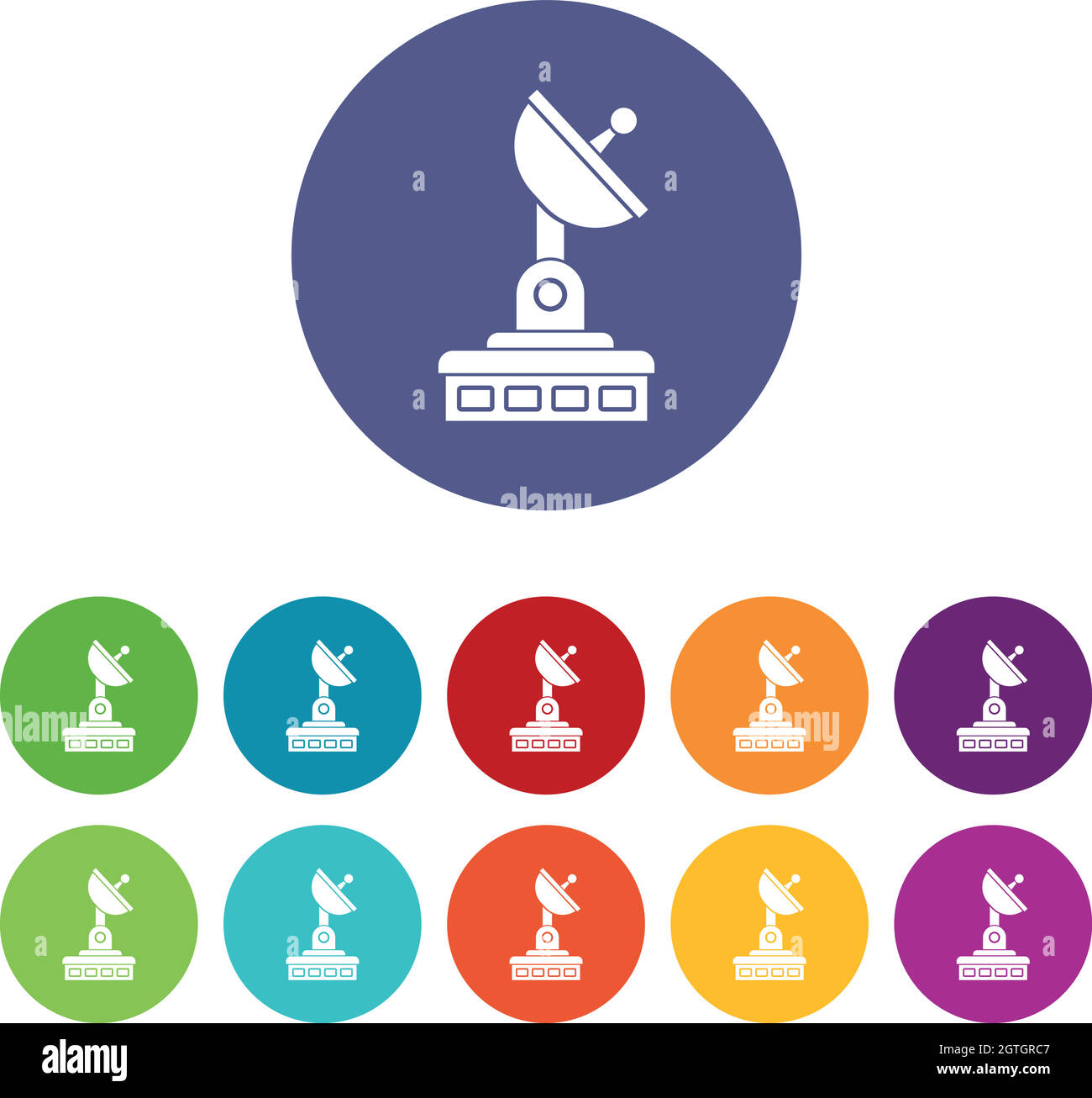 Symbole für Satellitenschüssel Stock Vektor