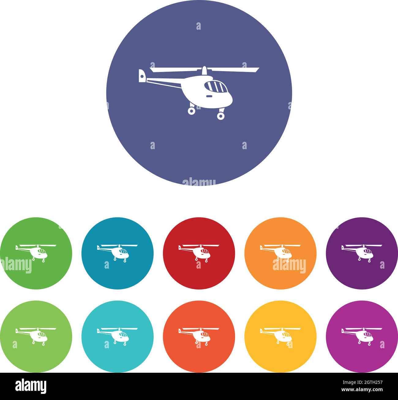 Symbole für Helikopter-Sets Stock Vektor