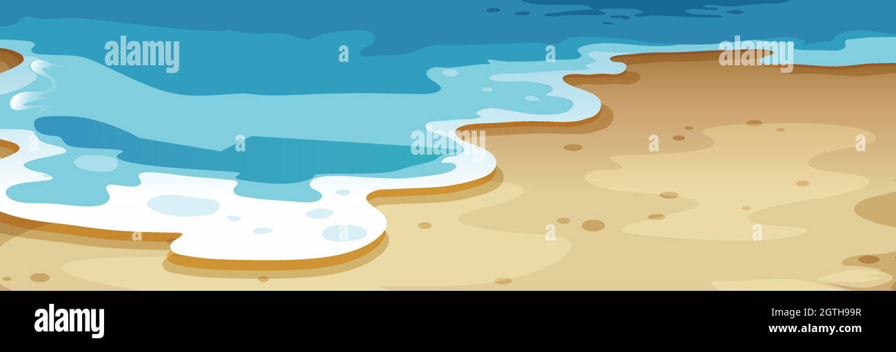 Ein Nahaufnahme Strand Hintergrund Stock Vektor