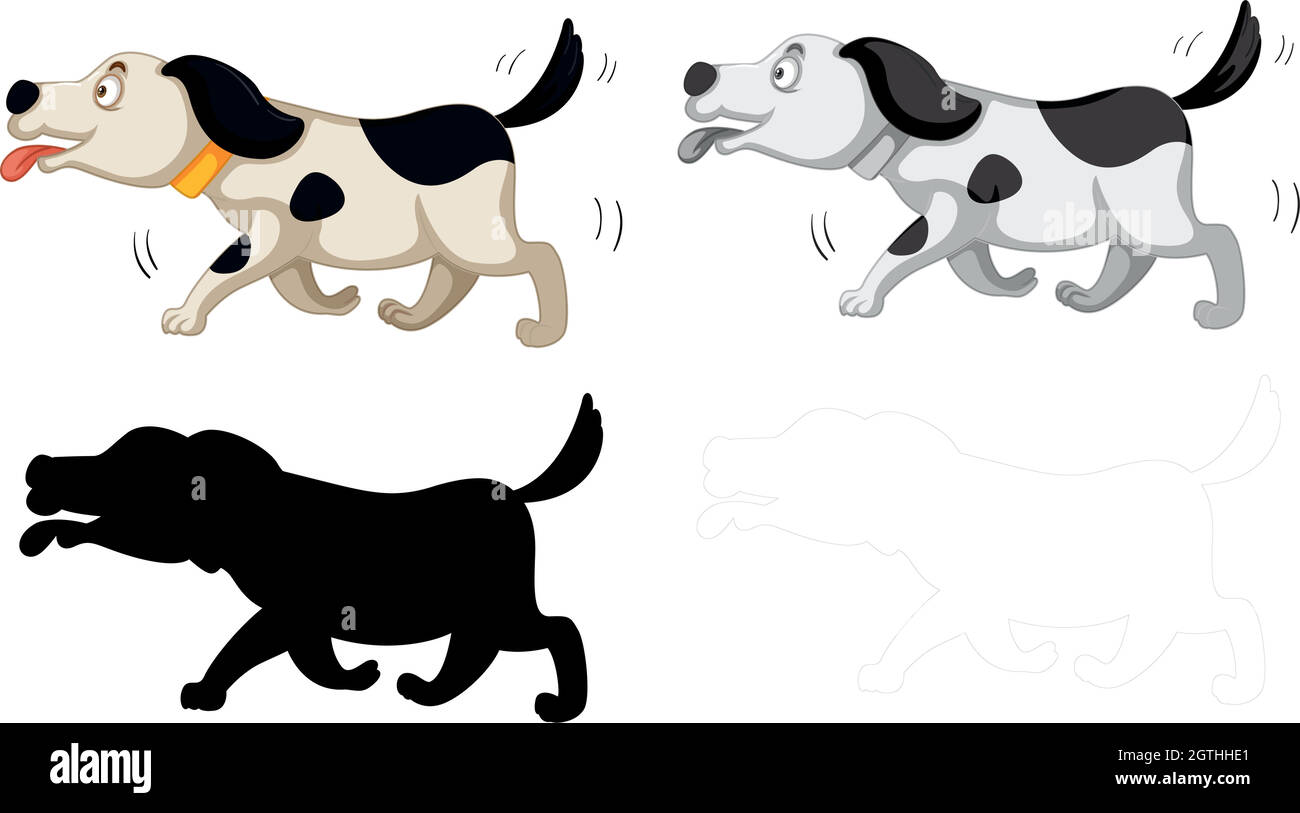 Satz von Hundecharakter Stock Vektor