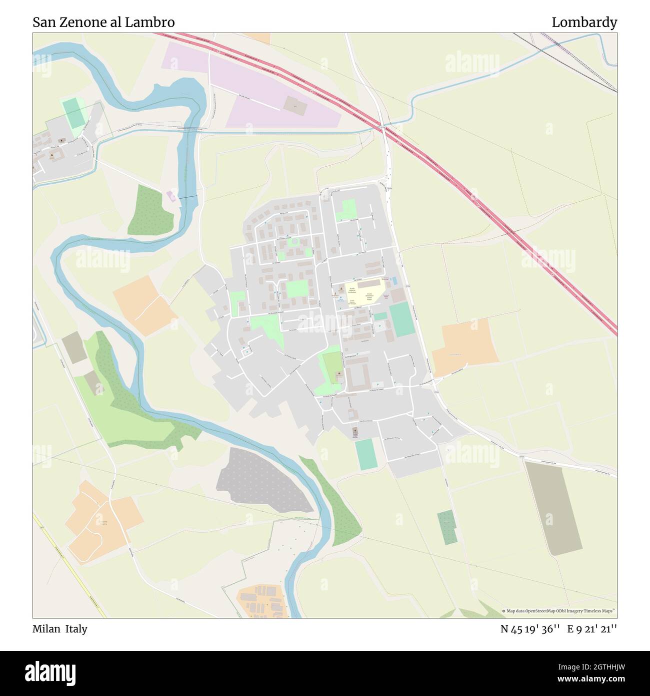 San Zenone al Lambro, Mailand, Italien, Lombardei, N 45 19' 36'', E 9