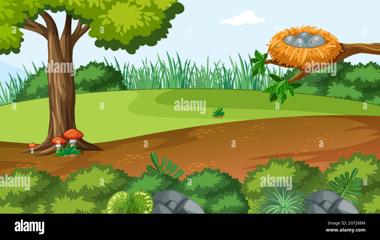 Natur im Freien Wald Hintergrund Stock Vektor