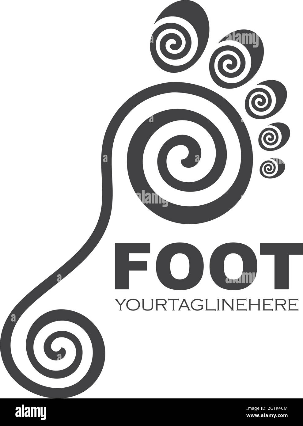Fußilustration Logo-Vektor für Business-Massage, Therapeuten-Design Stock Vektor