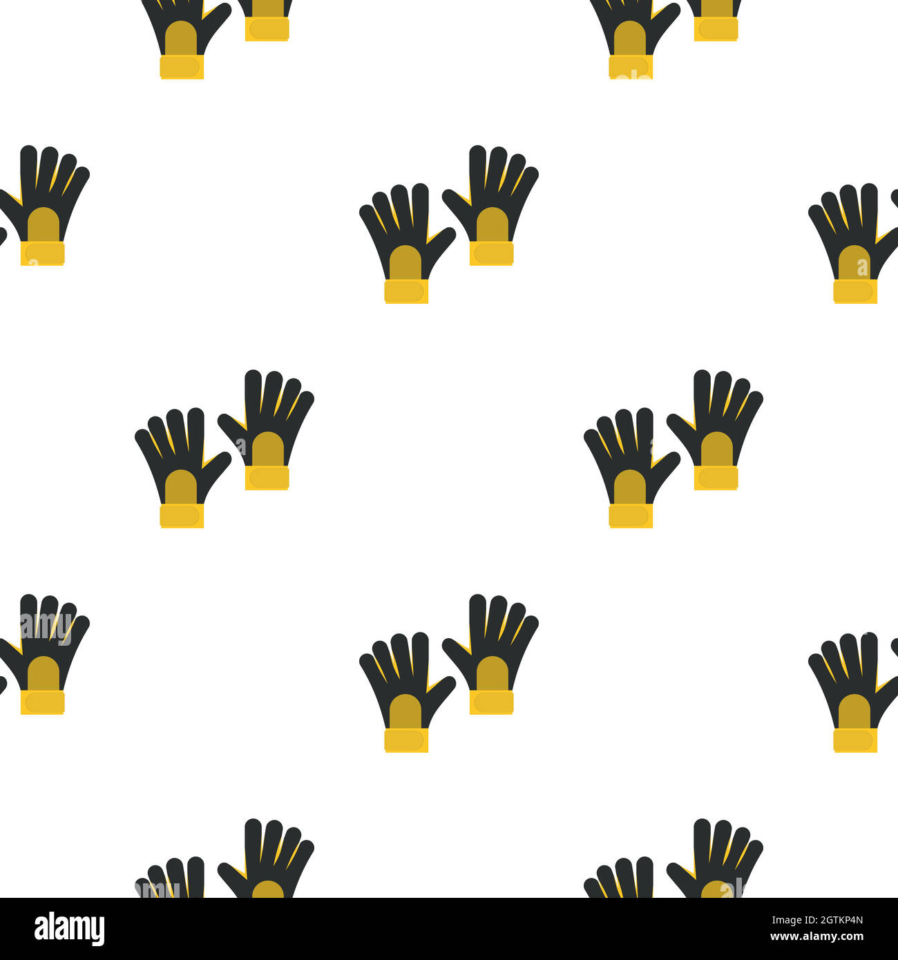 Fußball-Torhüter Handschuhe Muster nahtlos Stock Vektor