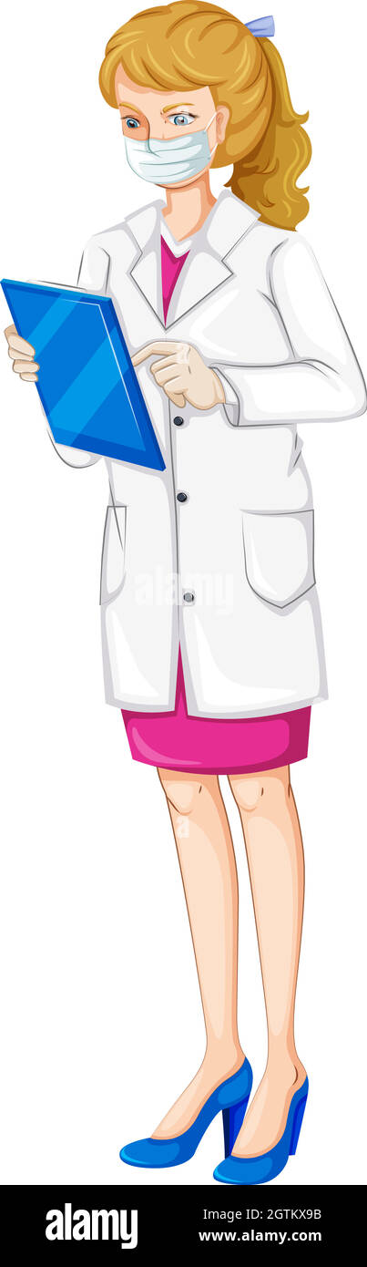 Eine Chemikerin Stock Vektor