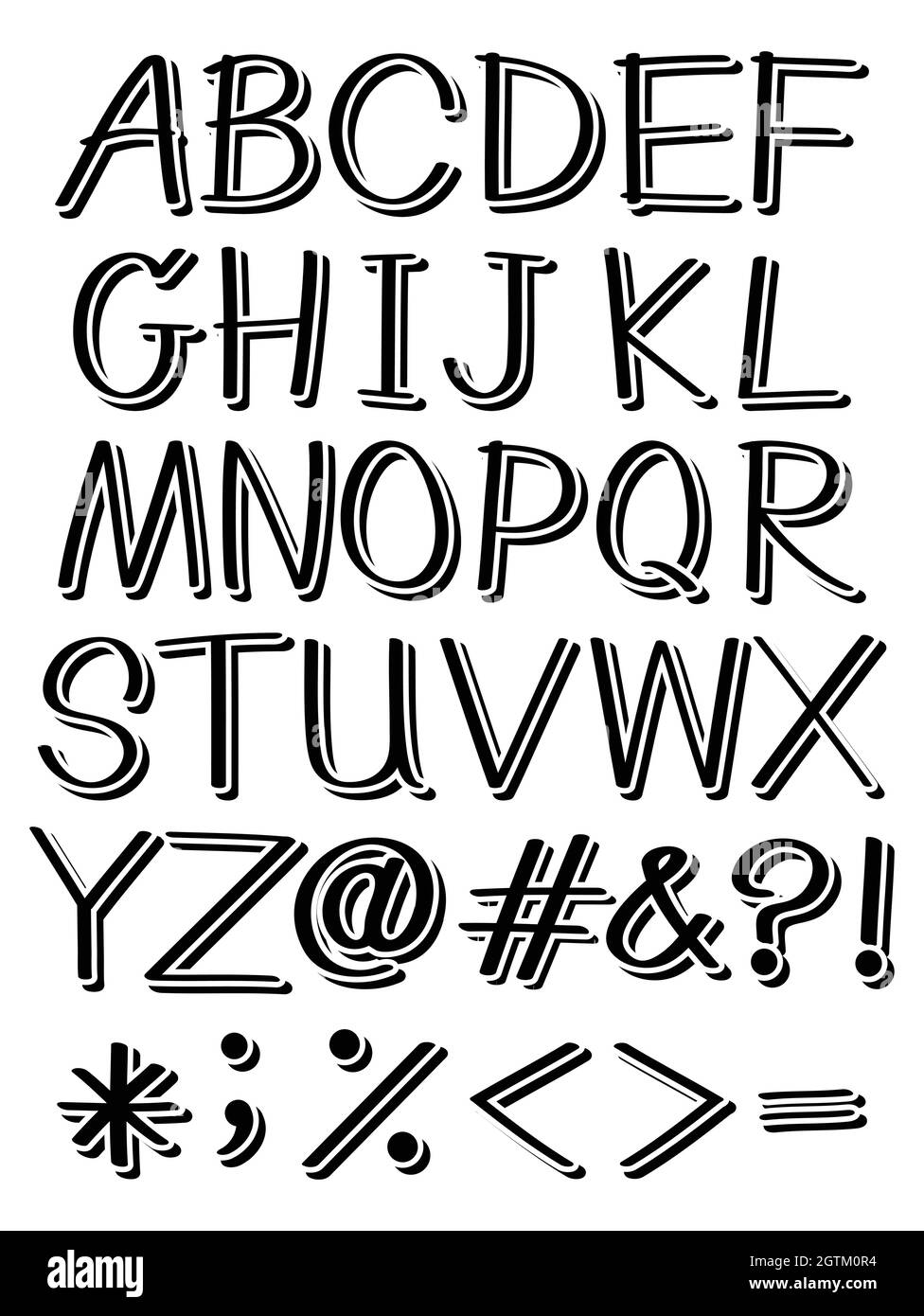 Alphabete Stock Vektor