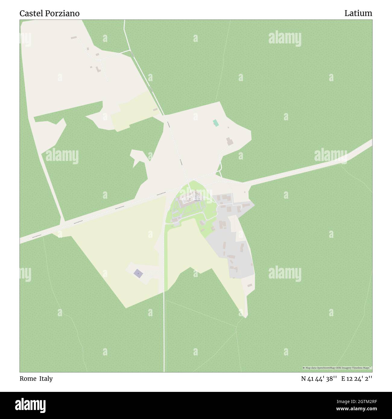 Castel Porziano, Rom, Italien, Latium, N 41 44' 38'', E 12 24' 2'', map, Timeless Map veröffentlicht im Jahr 2021. Reisende, Entdecker und Abenteurer wie Florence Nightingale, David Livingstone, Ernest Shackleton, Lewis and Clark und Sherlock Holmes haben sich bei der Planung von Reisen zu den entlegensten Ecken der Welt auf Karten verlassen.Timeless Maps kartiert die meisten Orte auf der Welt und zeigt die Verwirklichung großer Träume Stockfoto