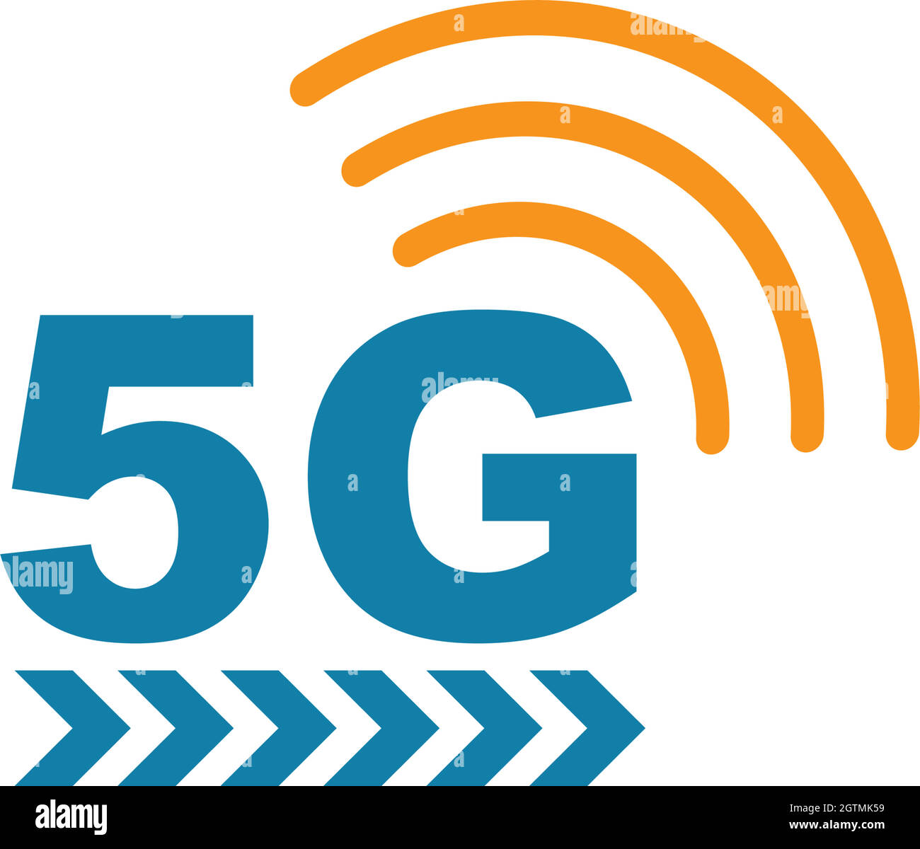 5g-Signalgeschwindigkeitsvektor, Symboldesign Stock Vektor